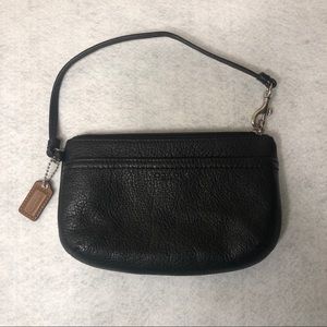 Coach Leather Wristlet Purse - Black